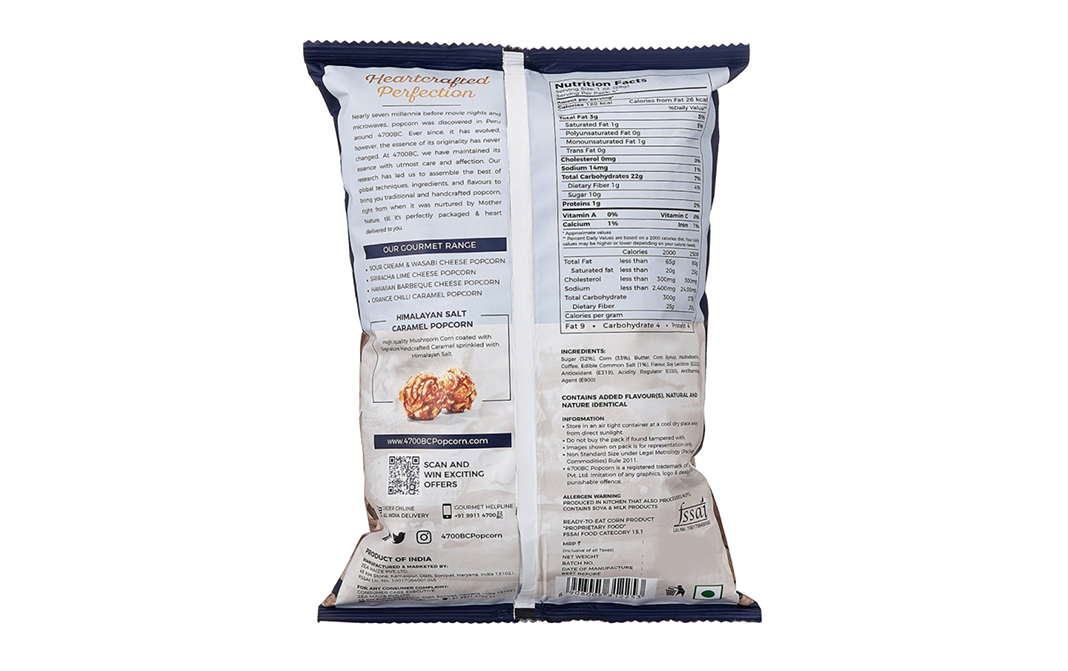 4700BC Himalayan Salt Caramel Popcorn Heartcrafted Perfection   Pack  125 grams